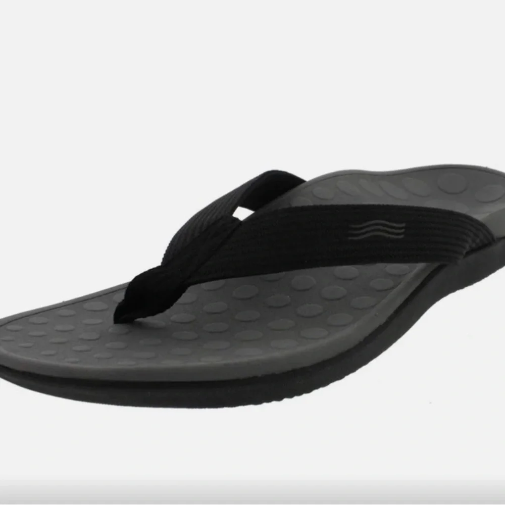 Vionic Wave 44 Black Flip-Flops 7 / 8 - Picture 1 of 15